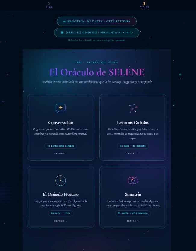 SELENE vestibule: conversation, guided readings, horary and synastry